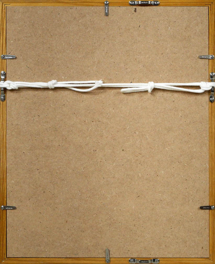 関野準一郎「フィレンツェの甍」木版画 額縁裏側画像