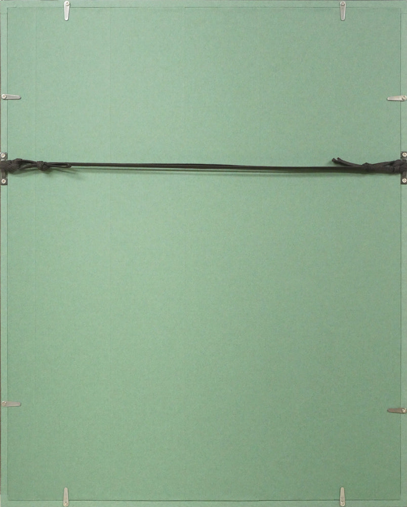 関野準一郎「花」木版画 額縁裏側画像