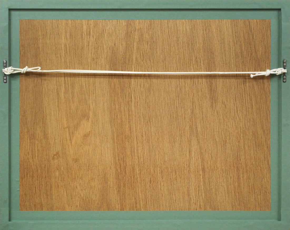 関野準一郎「平塚(七夕祭り・東海道五十三次)」木版画 額縁裏側画像