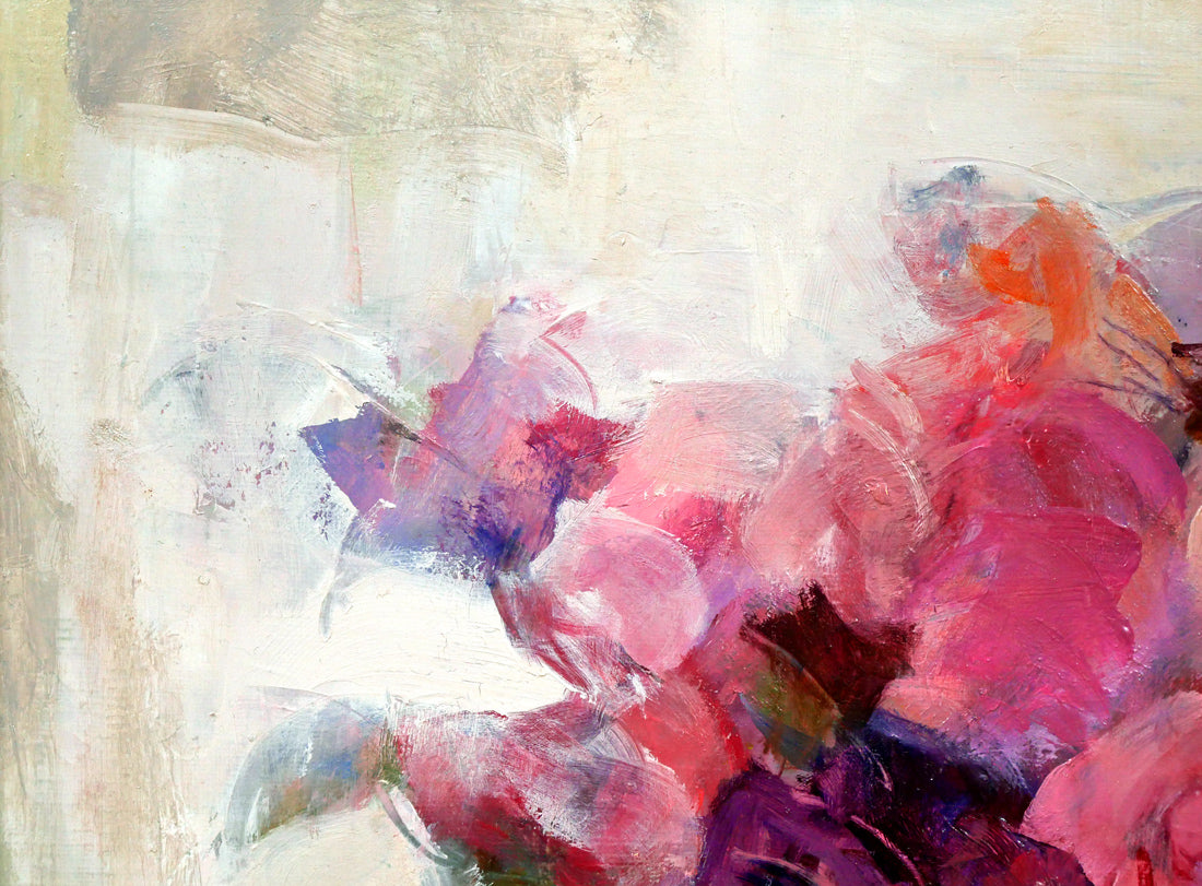 瀬古愛「薔薇」油絵・F4号 拡大画像1