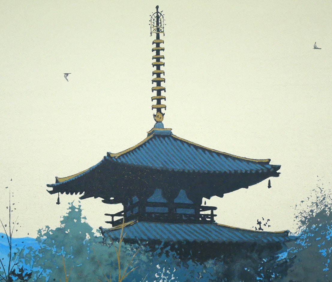 千住博「朝の大和」リトグラフ 拡大画像2