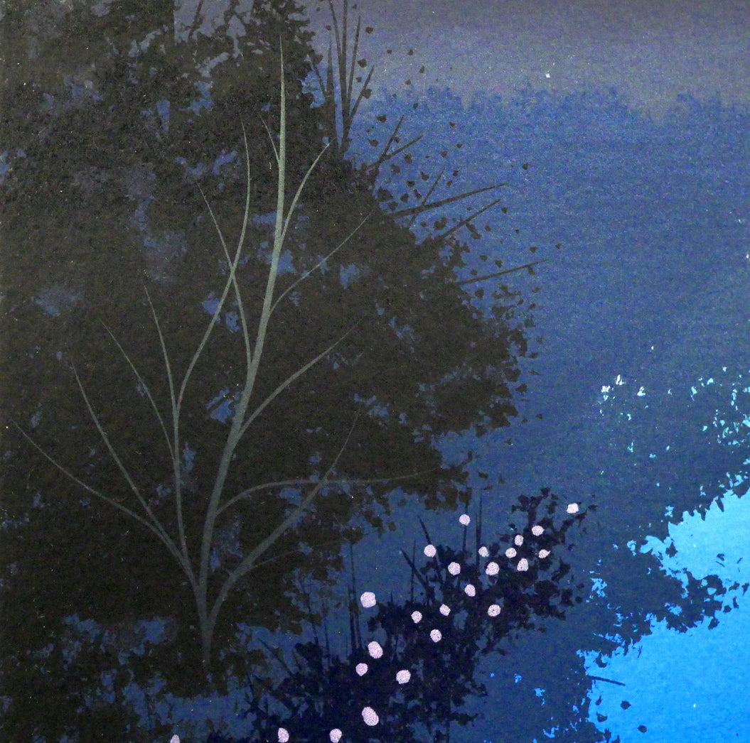 千住博「水」リトグラフ 拡大画像4