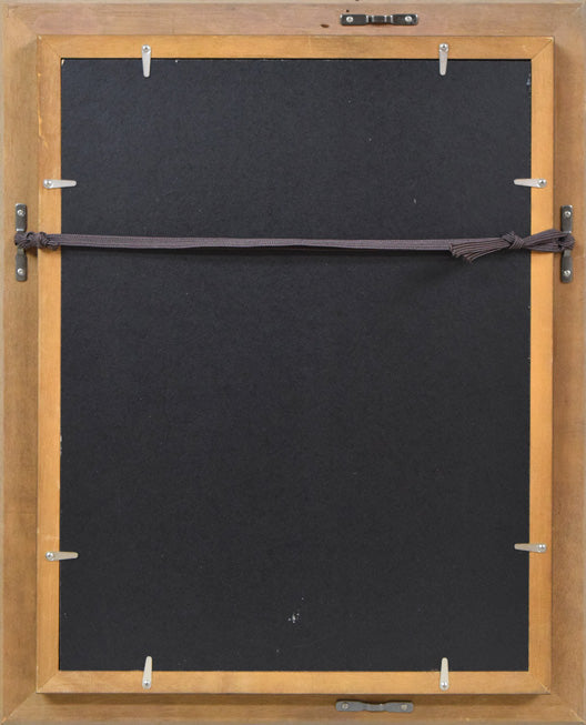 渋井一夫「油壺」油絵・F4号 額縁裏側画像