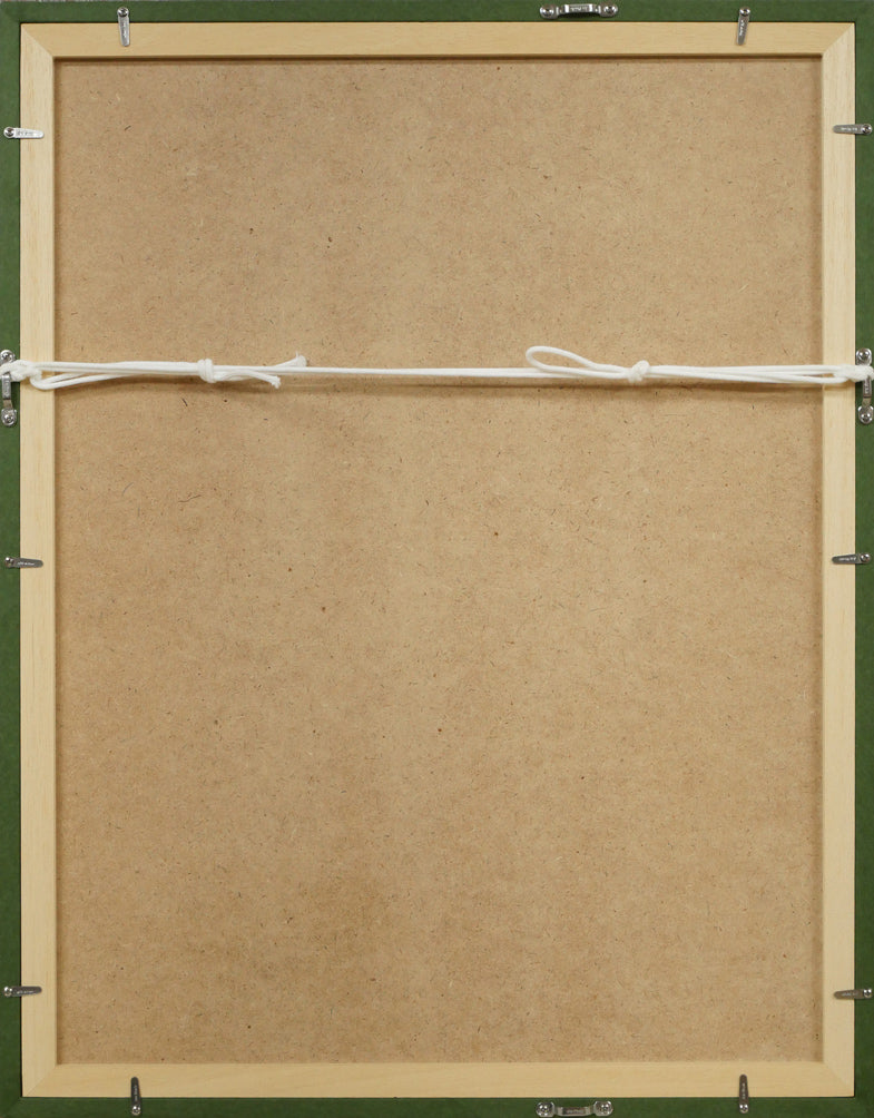 繁野三郎「薔薇」水彩画・6号小 額縁裏側画像