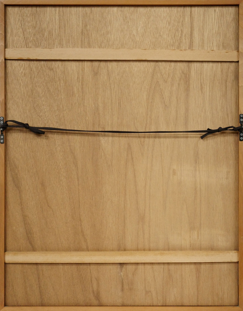 繁野三郎「女性像」コンテデッサン・5号 額縁裏側画像