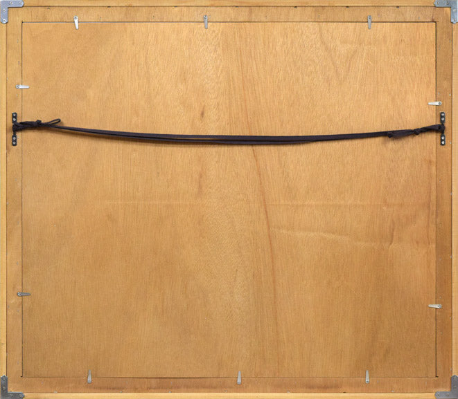 繁野三郎「円山待春(札幌)」水彩画・8号 額縁裏側画像