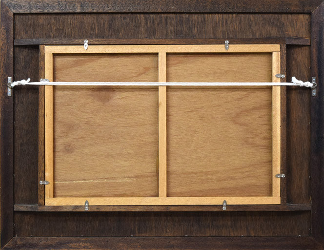 繁野三郎「さっぽろテレビ塔(大通公園)」水彩画・10号 額縁裏側画像