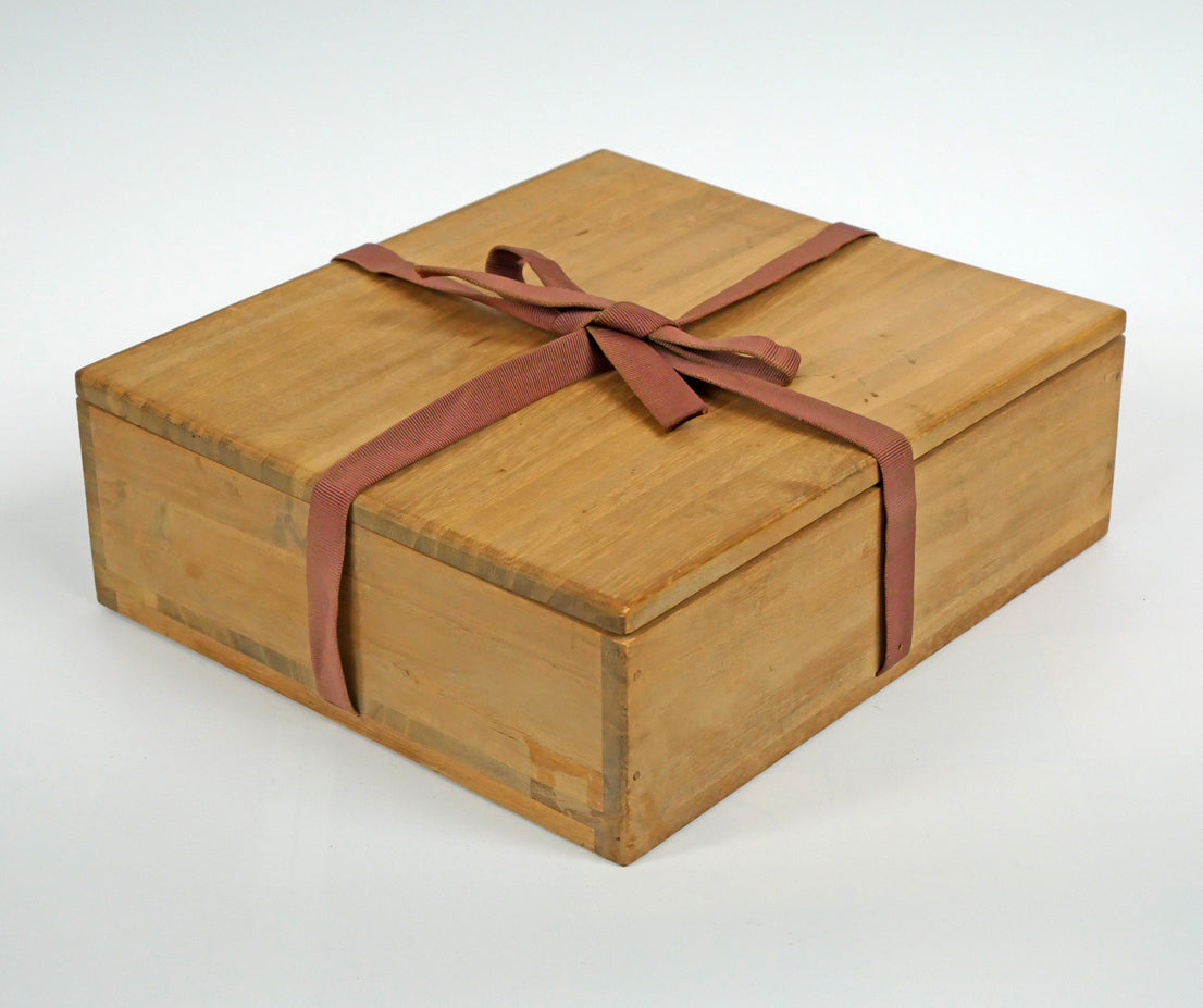 島岡達三「地釉練上象嵌縄文楕円皿」益子焼 共箱画像