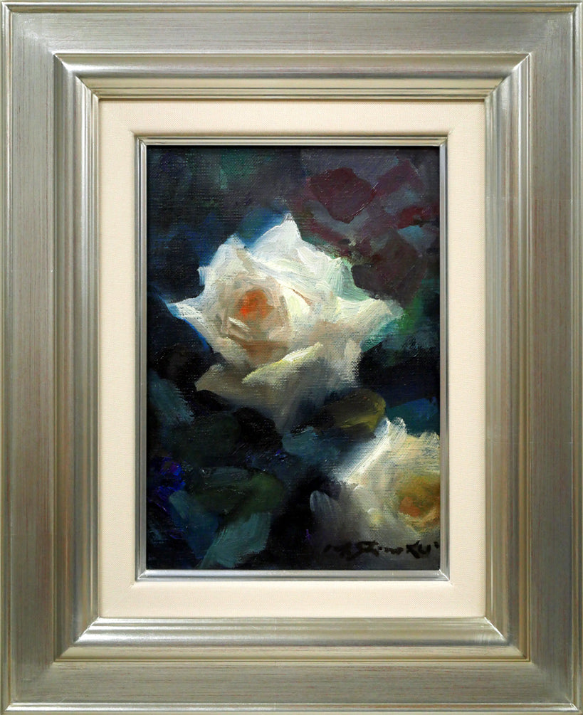 清水梵朝「薔薇」油絵・SM