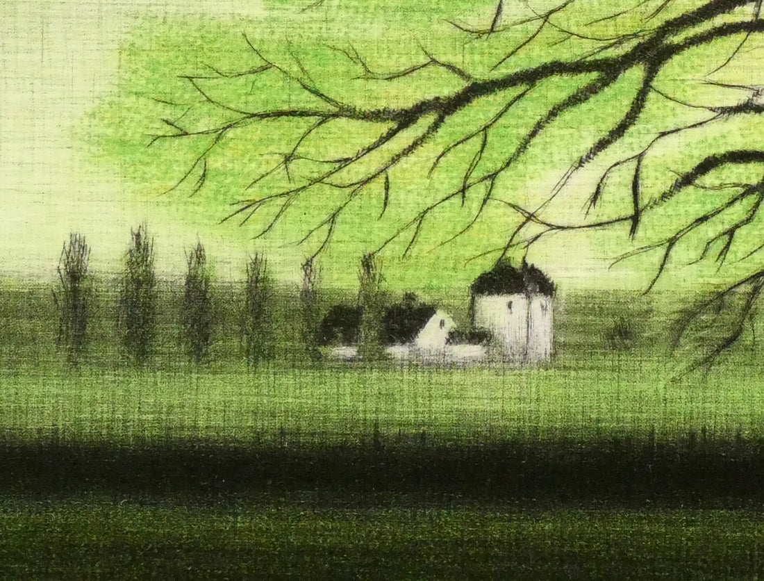 清水敦「はるにれ」銅版画(カラーメゾチント) 拡大画像2