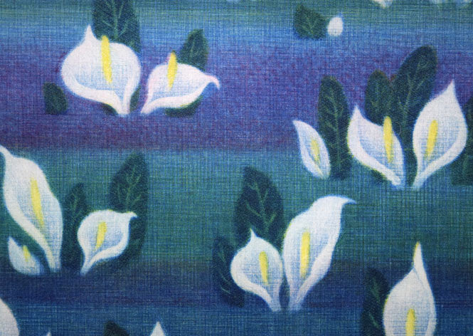 清水敦「水芭蕉」カラーメゾチント(銅版画) 拡大画像3