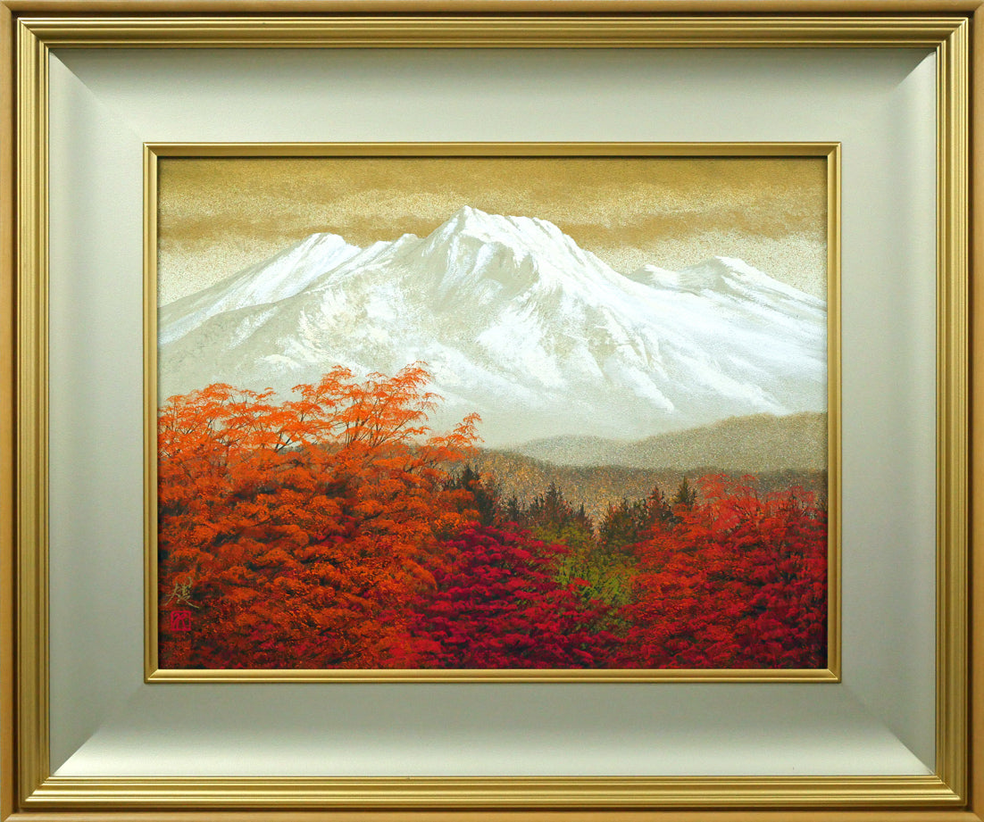 清水規「妙高山秋彩」日本画・P10号