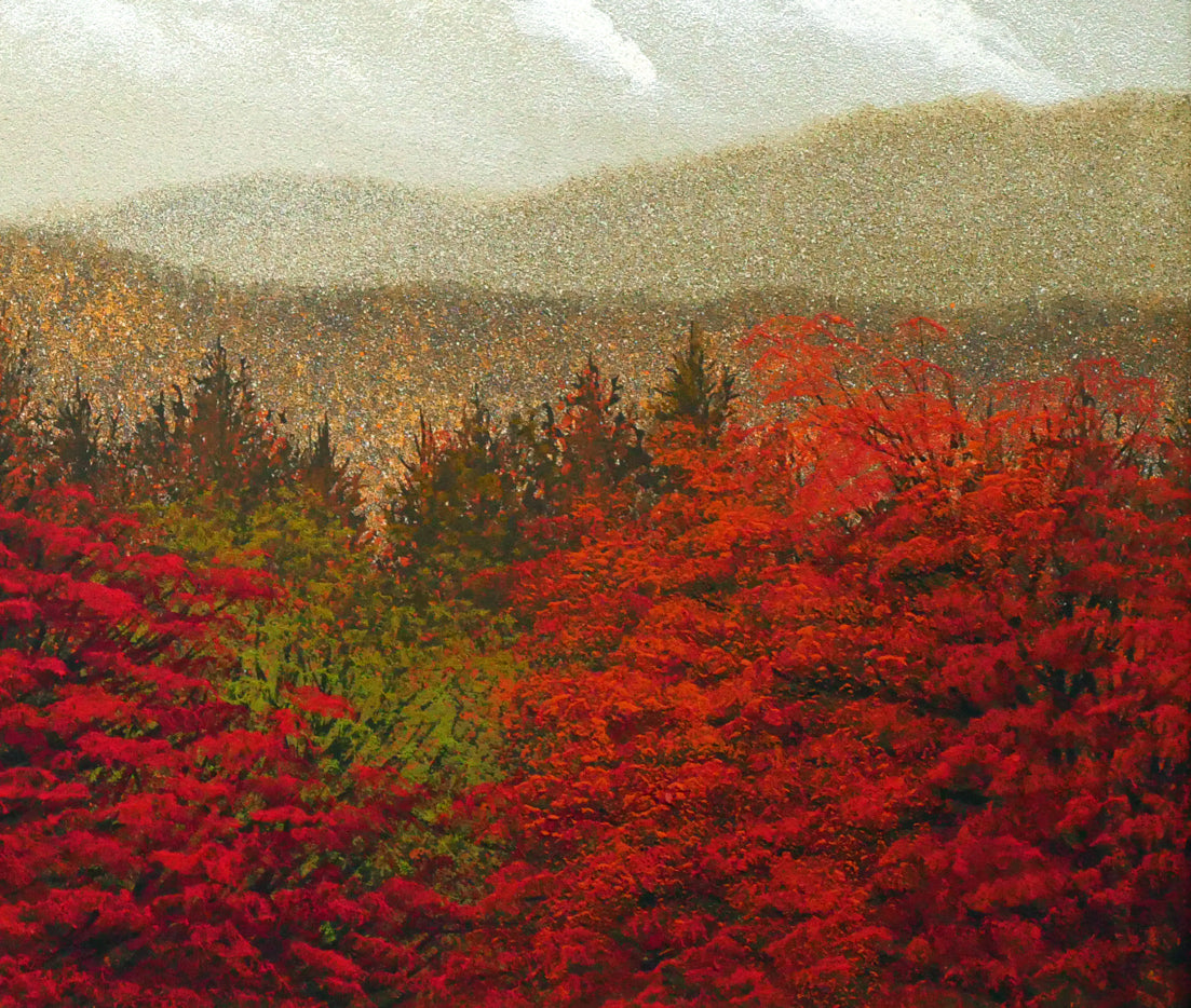 清水規「妙高山秋彩」日本画・P10号 拡大画像4