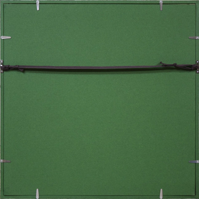 清水敦「三色スミレ」メゾチント(銅版画) 額縁裏側画像