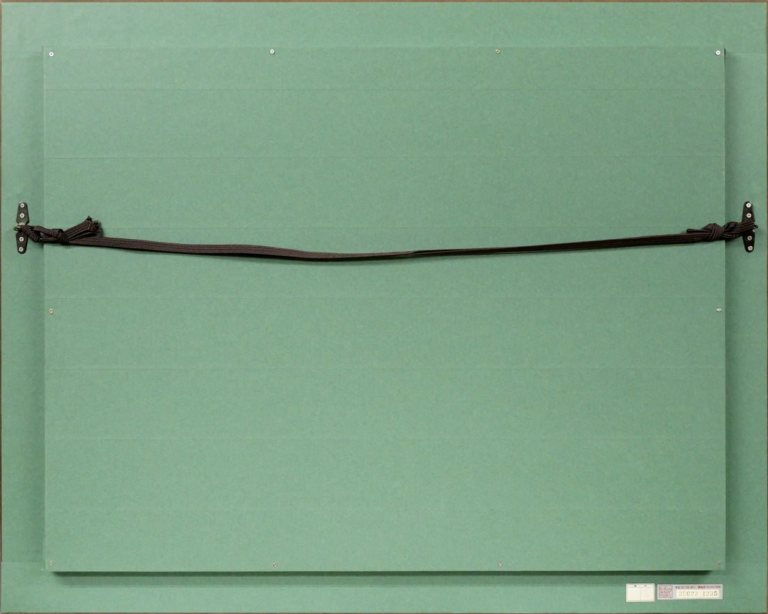 清水悦男「信濃紀行」油絵・P12号 額縁裏側画像