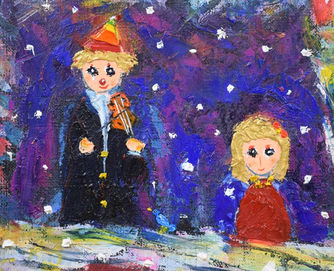 清水新也「巴里物語(ボンジュウル)」油絵・F15号 拡大画像4