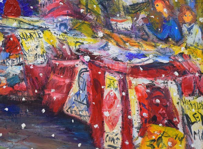 清水新也「巴里物語(ボンジュウル)」油絵・F15号 拡大画像7