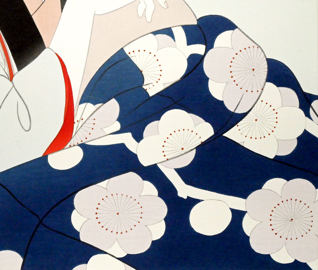 志村立美「こたつ」木版画 拡大画像5