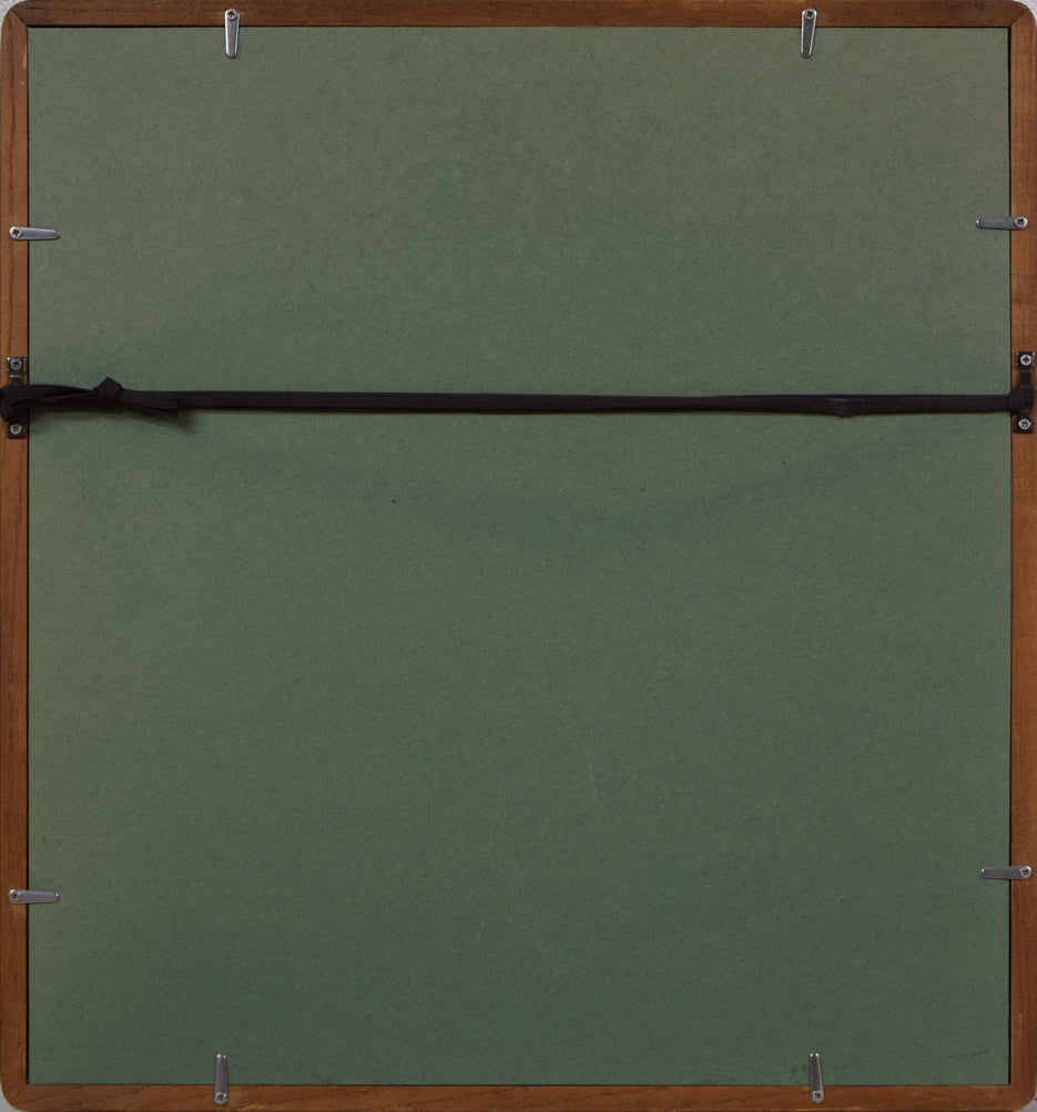 塩出英雄「春島(『散華 智慧の組』より)」木版画 額縁裏側画像