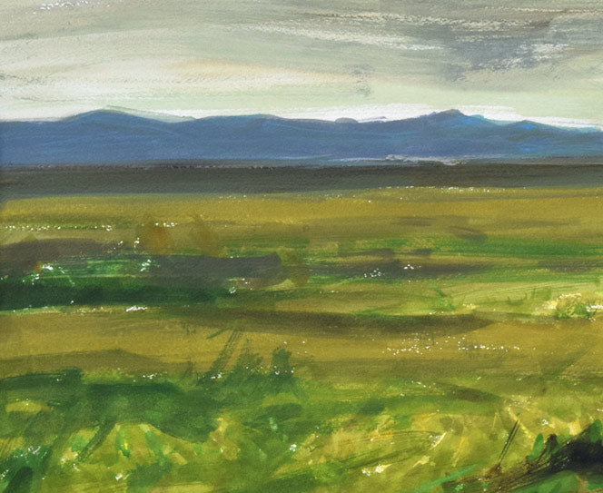 白江正夫「サロベツ原野(画集掲載作品)」水彩画・20号 拡大画像1