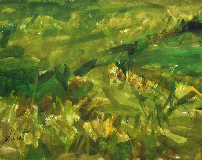 白江正夫「サロベツ原野(画集掲載作品)」水彩画・20号 拡大画像3