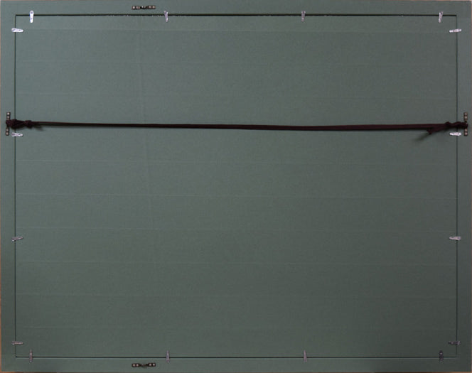 白江正夫「サロベツ原野(画集掲載作品)」水彩画・20号 額縁裏側画像