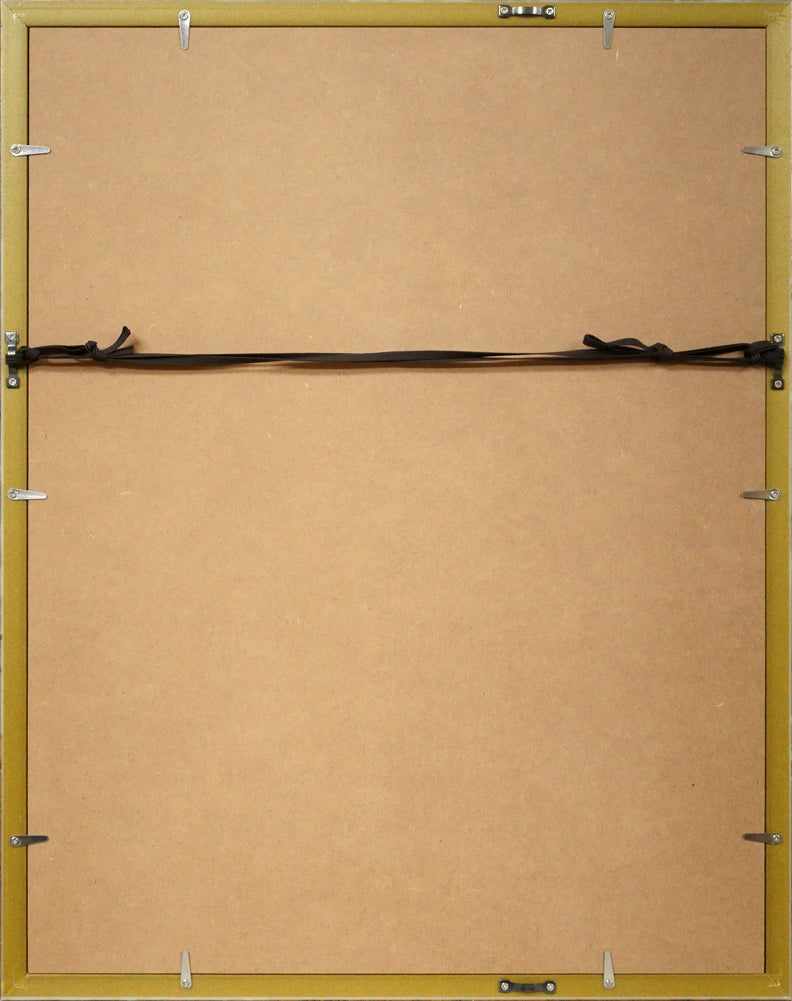 白江正夫「桧原湖(福島県)」水彩画・6号 額縁裏側画像