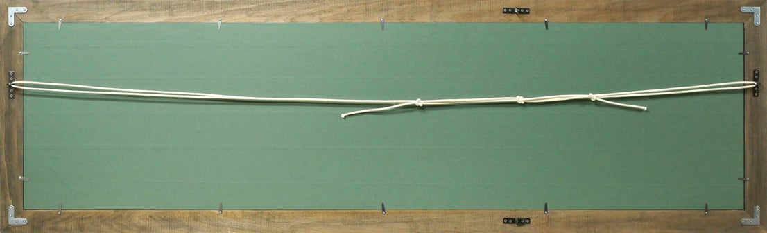 城本敏由樹「福鳥と赤富士(天上天下唯我独尊)」墨・彩色画・60号大 額縁裏側画像