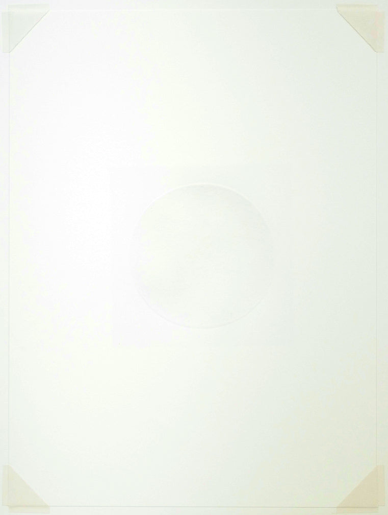 渋谷栄一「花と少女」銅版画 作品裏側画像