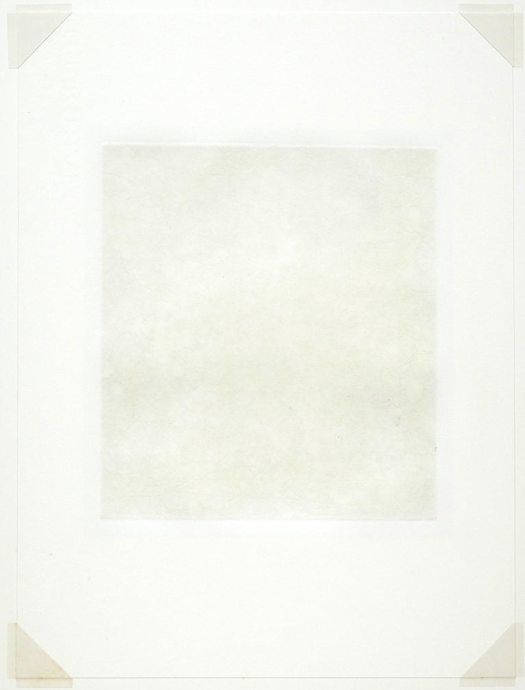 渋谷栄一「鳥とステンドグラス」銅版画 作品裏側画像