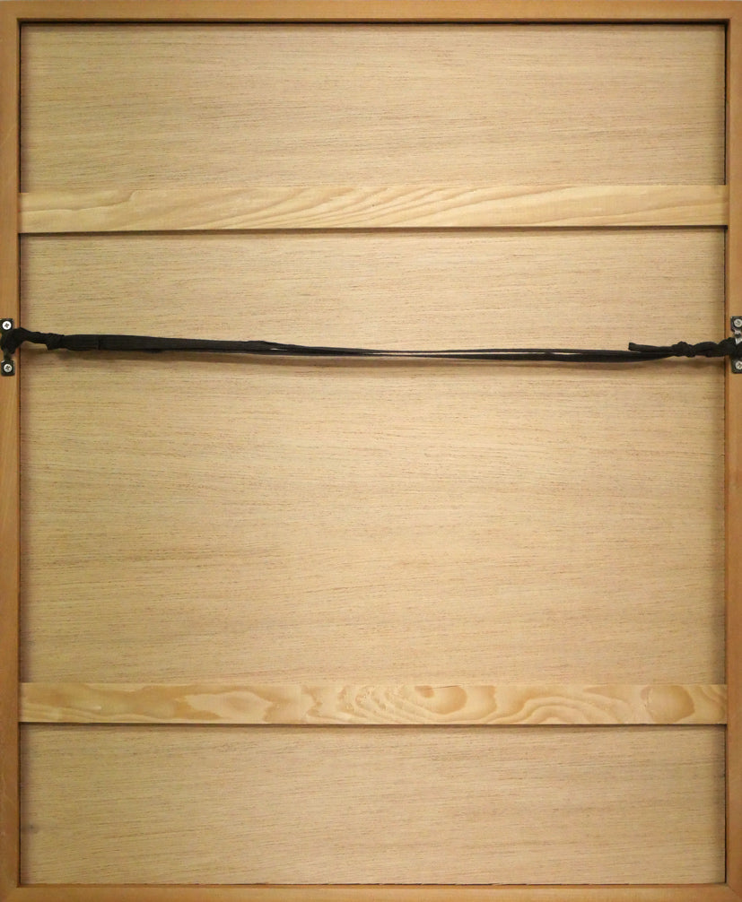 渋谷栄一「蝶と少女」銅版画 額縁裏側画像