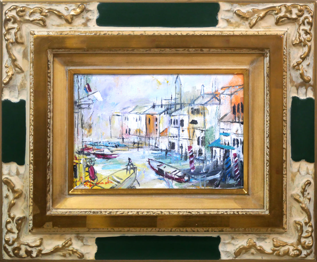 島岡和博「ベニス」油絵・SM