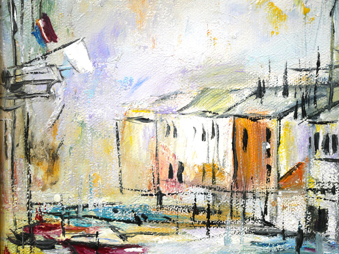 島岡和博「ベニス」油絵・SM 拡大画像1