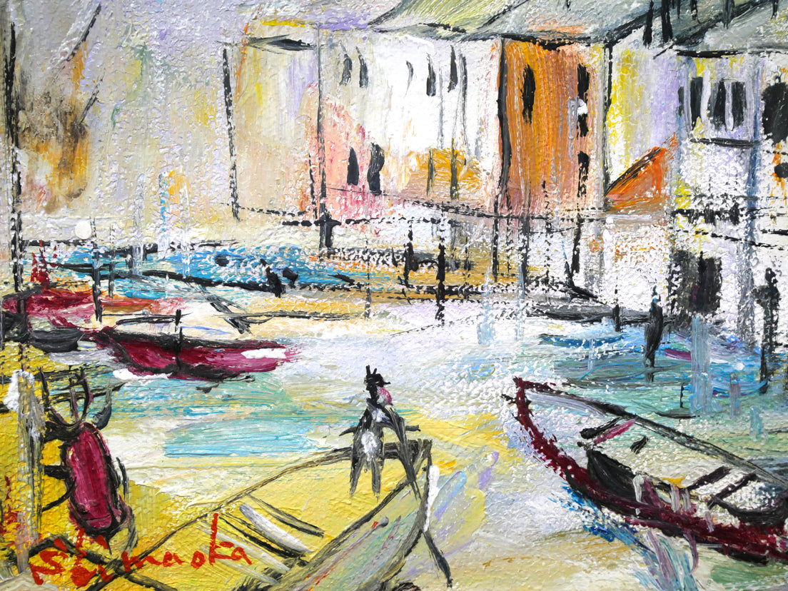 島岡和博「ベニス」油絵・SM 拡大画像3