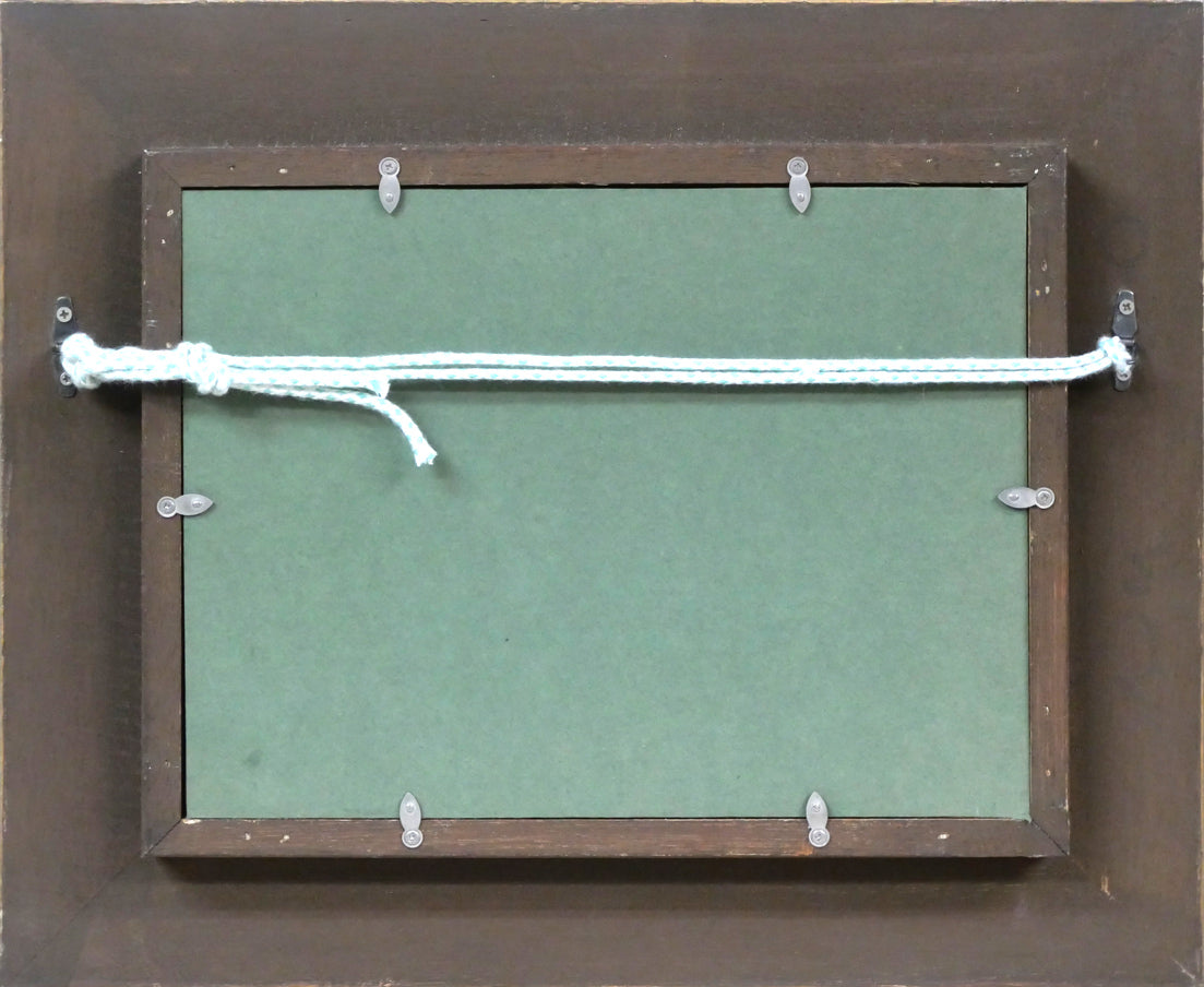 島岡和博「ベニス」油絵・SM 額縁裏側画像