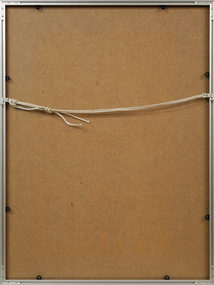 清水康夫「トローゼ通りの風車(パリ・モンマルトル)」水彩画(ガッシュ)・15号 額縁裏側画像