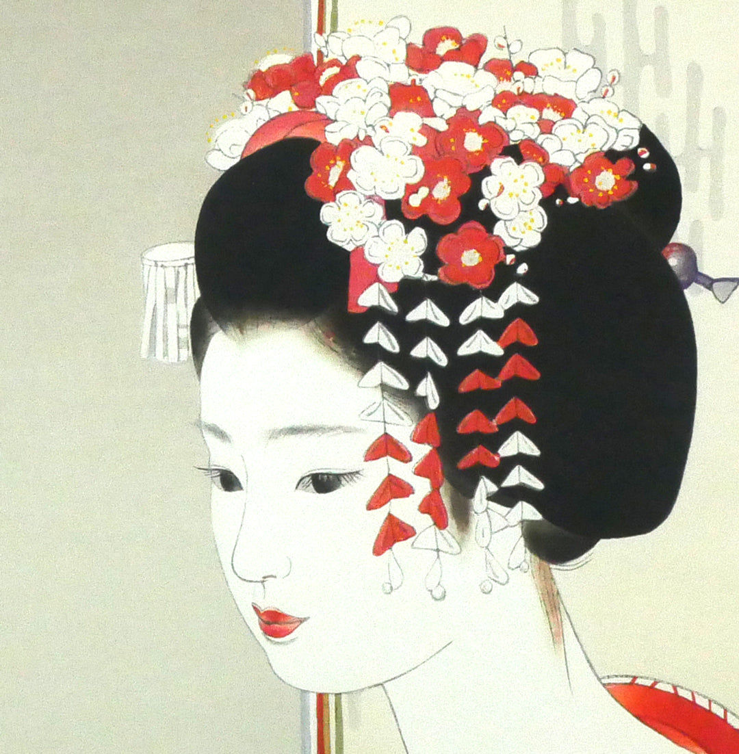 志村立美「舞妓」木版画 拡大画像2