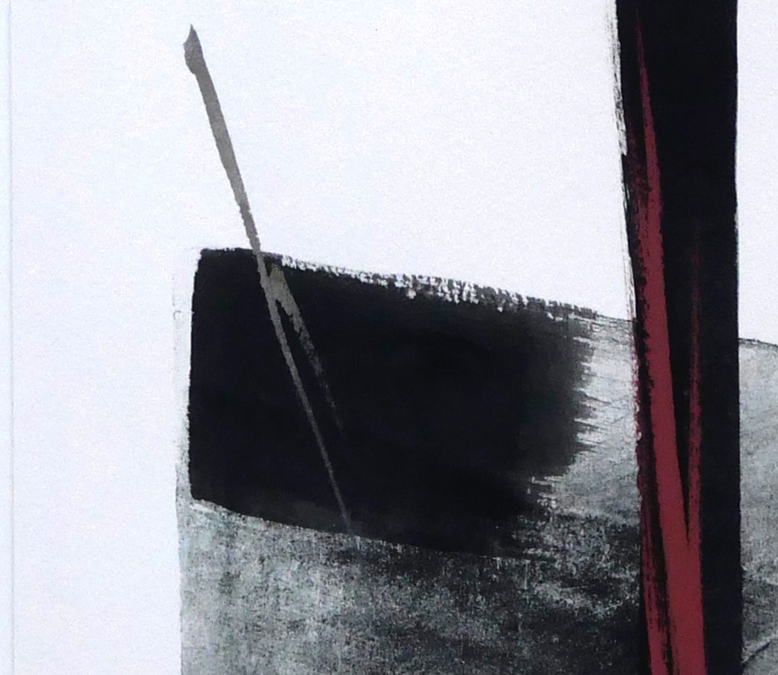 篠田桃紅「Beyond」リトグラフに手彩色 拡大画像3