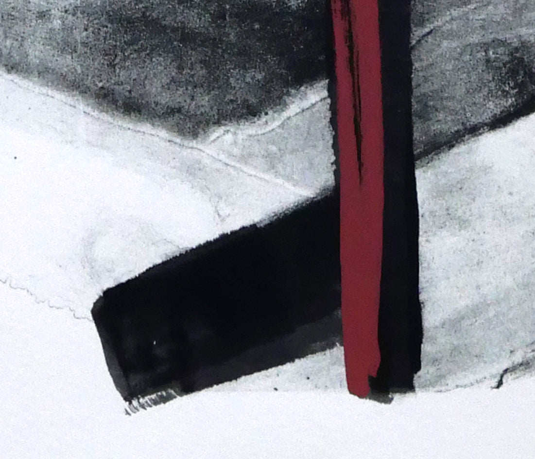 篠田桃紅「Beyond」リトグラフに手彩色 拡大画像4