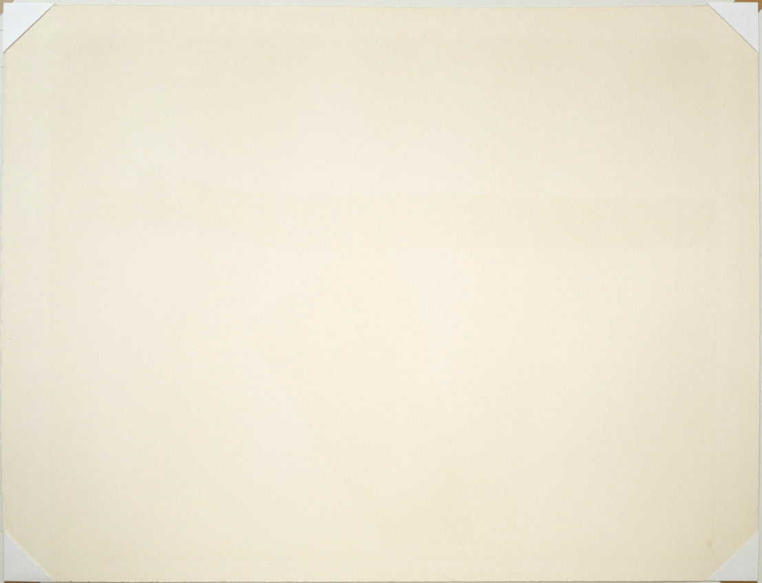 篠田桃紅「FLAME」リトグラフに手彩色 作品シート裏側画像