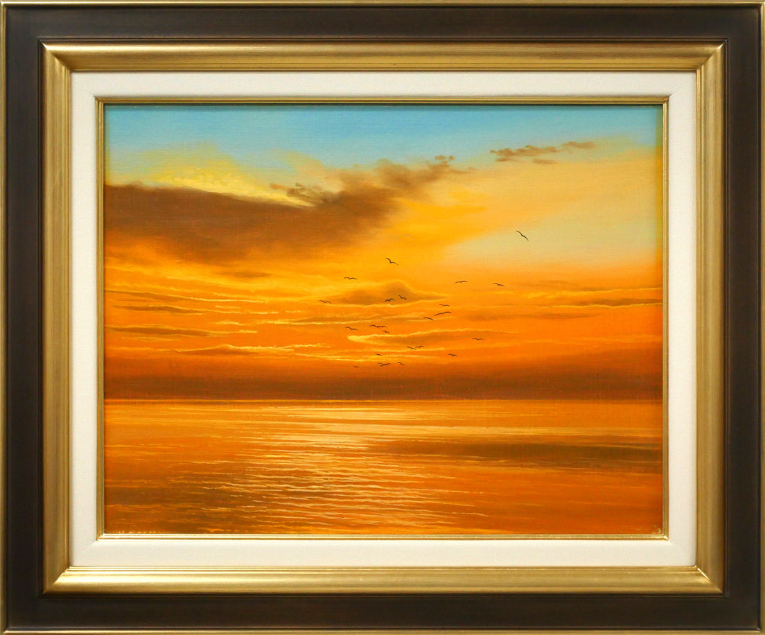 塩田満男「最北の海」油絵・F6号