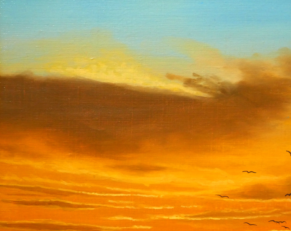 塩田満男「最北の海」油絵・F6号 拡大画像1