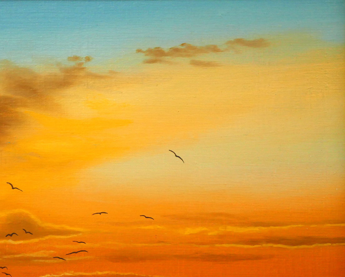 塩田満男「最北の海」油絵・F6号 拡大画像2