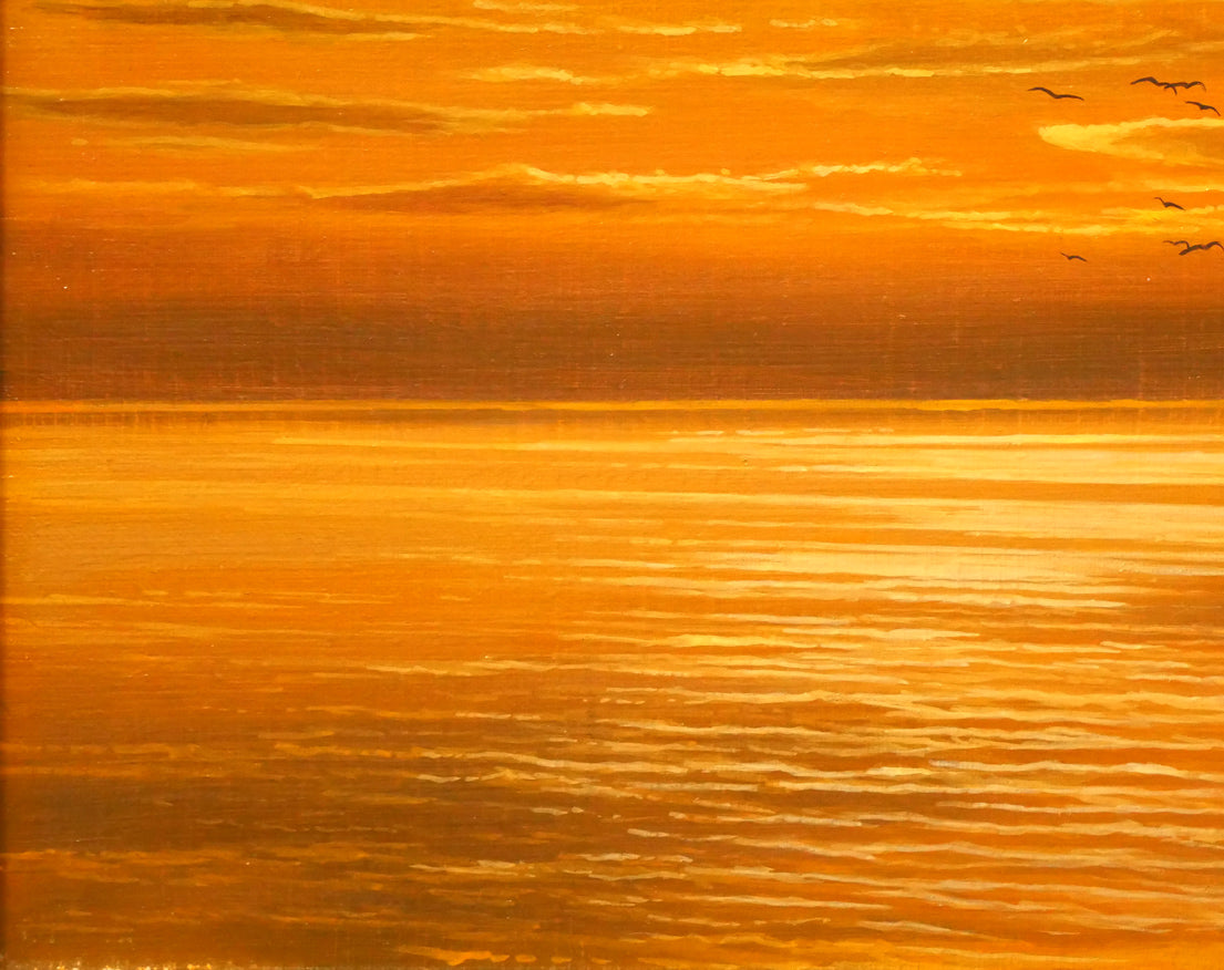 塩田満男「最北の海」油絵・F6号 拡大画像3