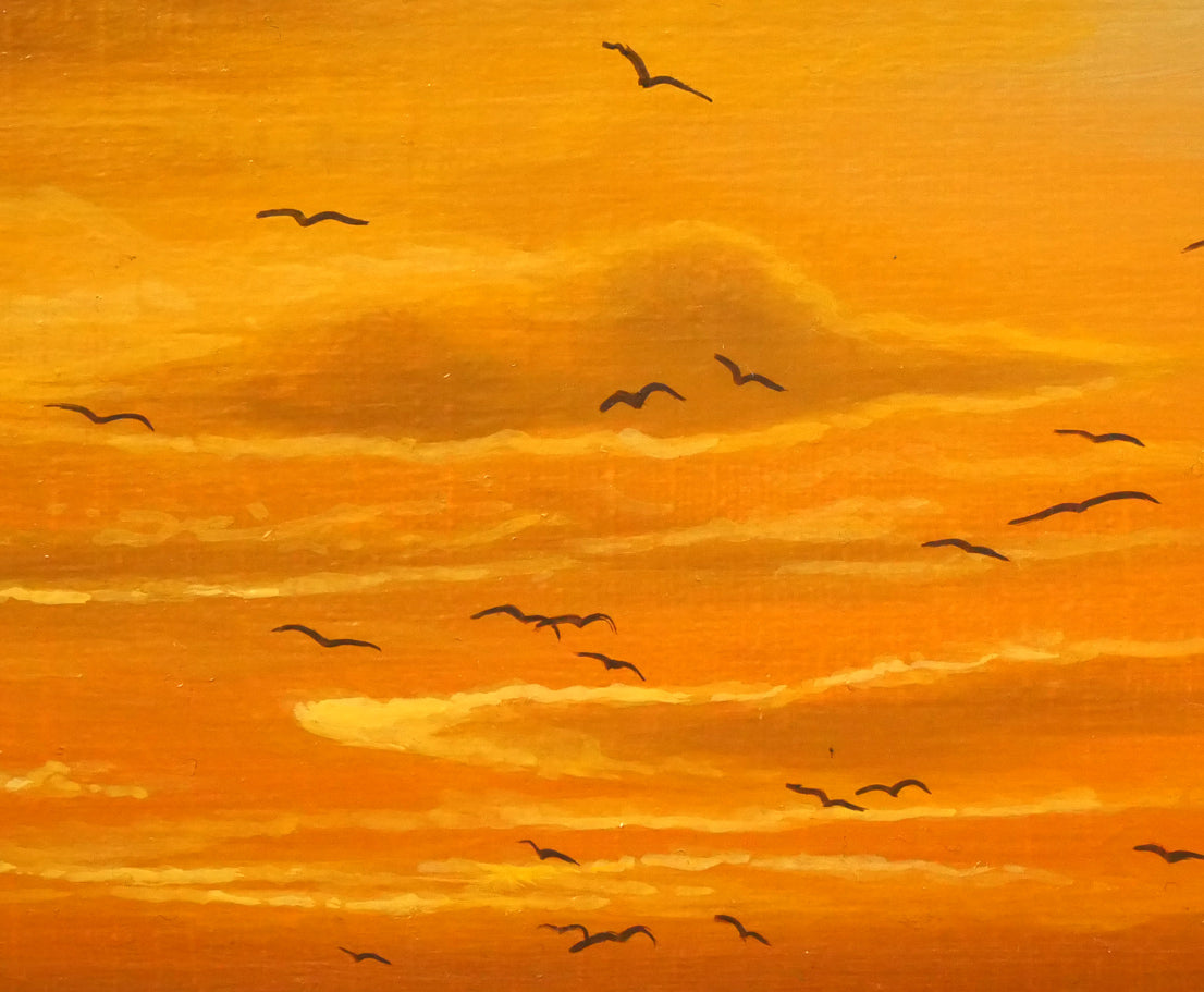 塩田満男「最北の海」油絵・F6号 拡大画像5