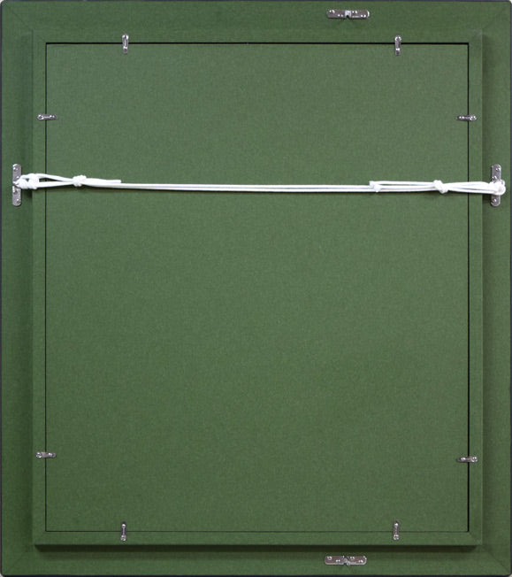 園田郁夫「パリ風景(セーヌ河畔)」油絵・F10号 額縁裏側画像