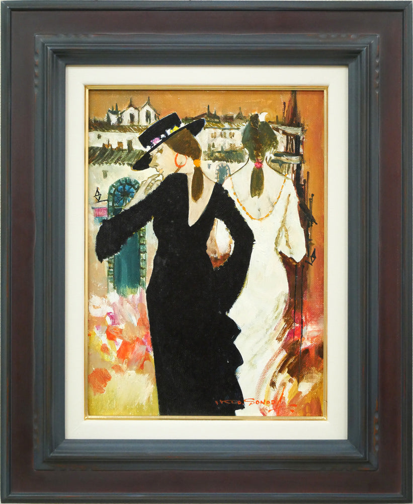 園田郁夫「スペイン紀行」油絵・F4号