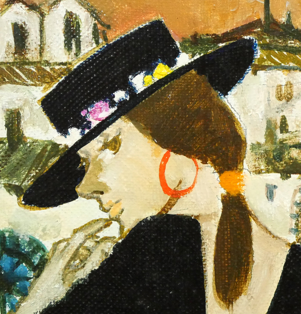 園田郁夫「スペイン紀行」油絵・F4号 拡大画像2