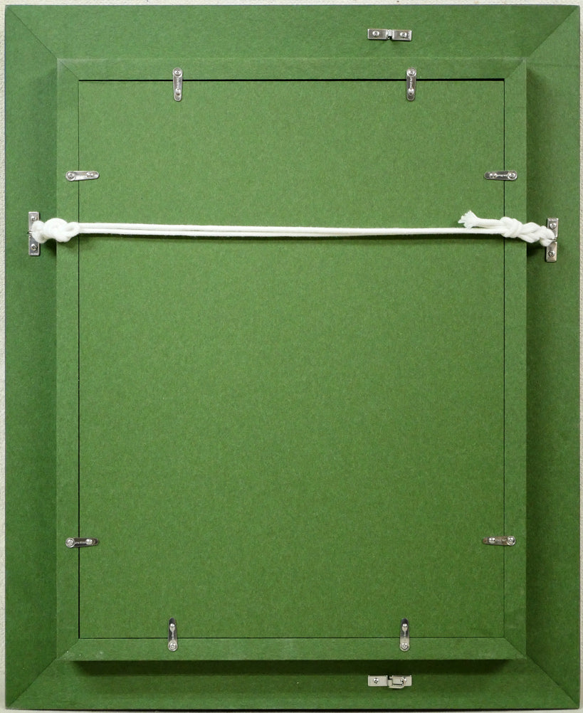 園田郁夫「スペイン紀行」油絵・F4号 額縁裏側画像