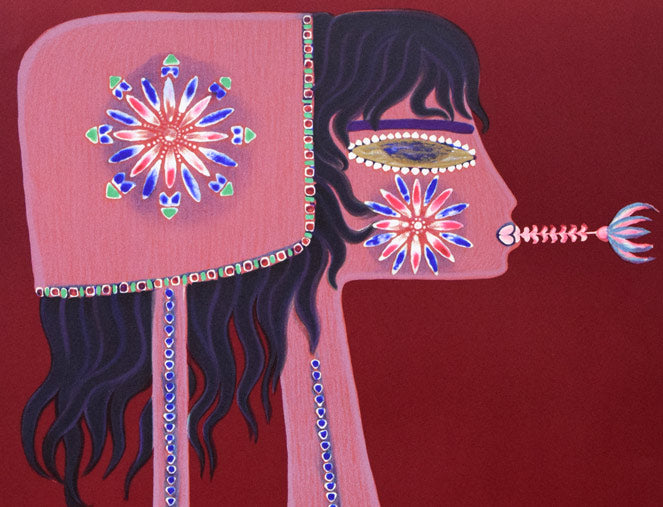 マックス・ワルター スワーンベリ「想像力のポートレート」リトグラフ 拡大画像1